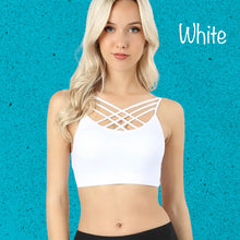Load image into Gallery viewer, &quot;Jump&quot; Triple Front Criss Cross Bralette
