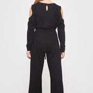 kids cold shoulder jumpsuit