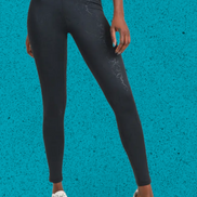 “I Like the Way You Move”Dark Marble Foil Print Highwaist Leggings