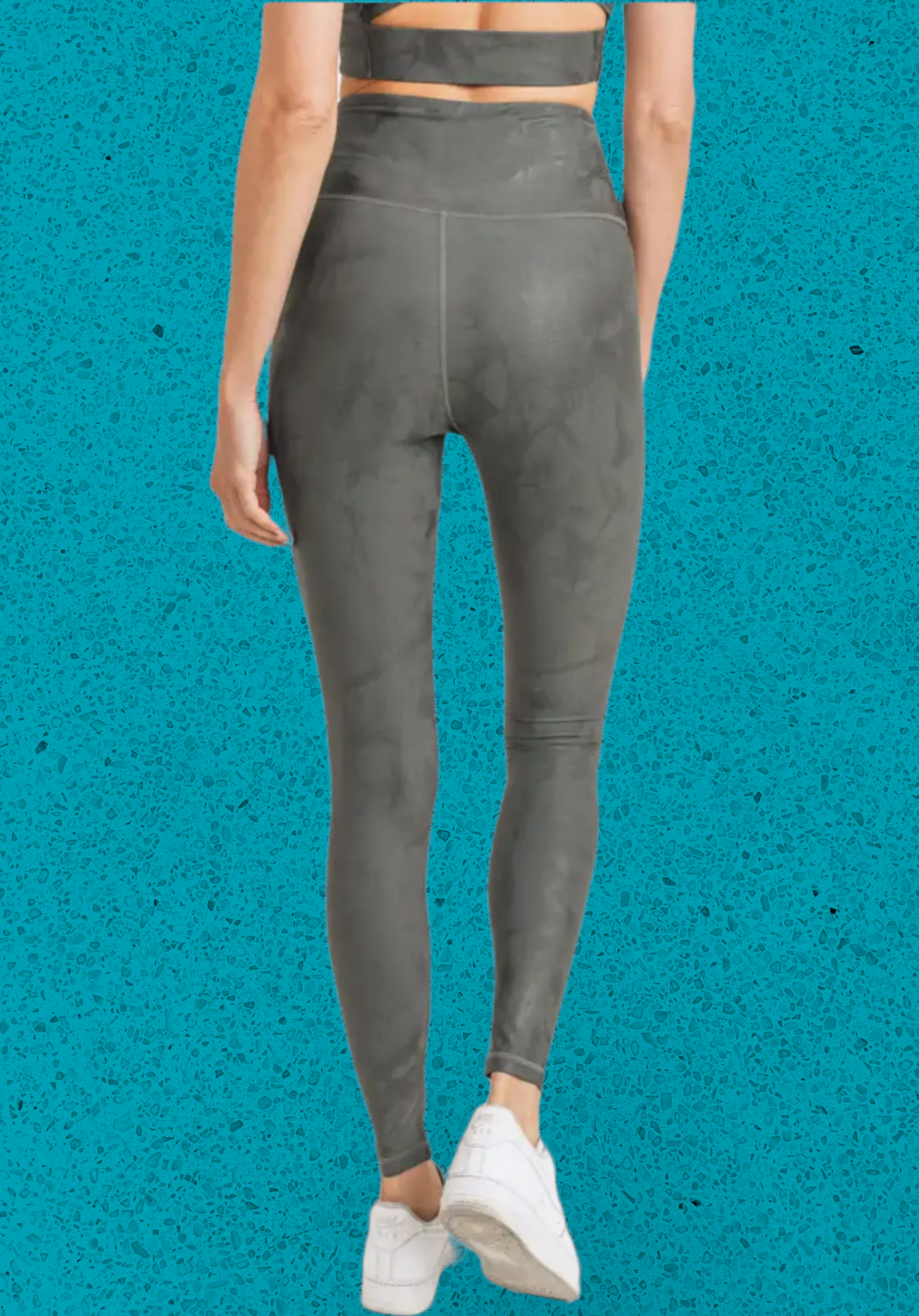“Enter Sandman” Metallic Overlay Foil Print Highwaist Leggings