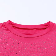 Pink Rhinestone Bodysuit