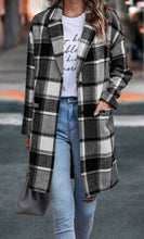 Load image into Gallery viewer, Plaid Button Down Long Coat
