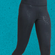 “I Like the Way You Move”Dark Marble Foil Print Highwaist Leggings