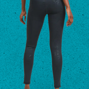“I Like the Way You Move”Dark Marble Foil Print Highwaist Leggings
