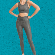 “Enter Sandman” Metallic Overlay Foil Print Highwaist Leggings