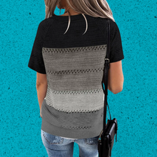 Load image into Gallery viewer, “Fallin’ for You” V-neck Striped Knitted Top
