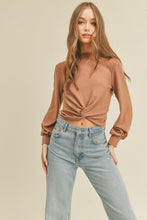 Load image into Gallery viewer, “Chasin’ You”  Mock Neck Crop with Twist Front
