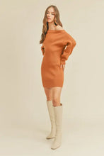 Load image into Gallery viewer, “Hey, Pretty Girl” Off Shoulder Knit Dress
