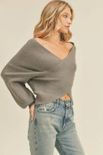 Load image into Gallery viewer, “Dilemma” Wrap Front Sweater
