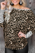 Load image into Gallery viewer, Leopard Striped Patchwork Top
