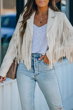 Load image into Gallery viewer, Cropped Fringe Faux Suede Jacket
