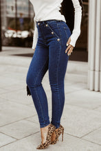Load image into Gallery viewer, Button Detail High Waisted Skinnies

