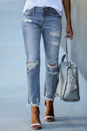 Distressed Boyfriend Jeans