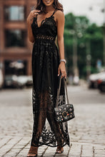 Load image into Gallery viewer, Lace Bralette Top Maxi Dress BLACK
