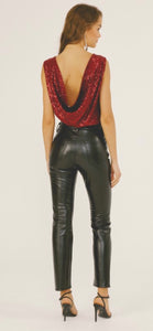 Surplice Sequin Bodysuit