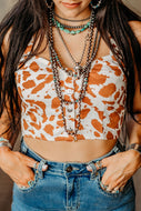 Cow Pattern Crop Top