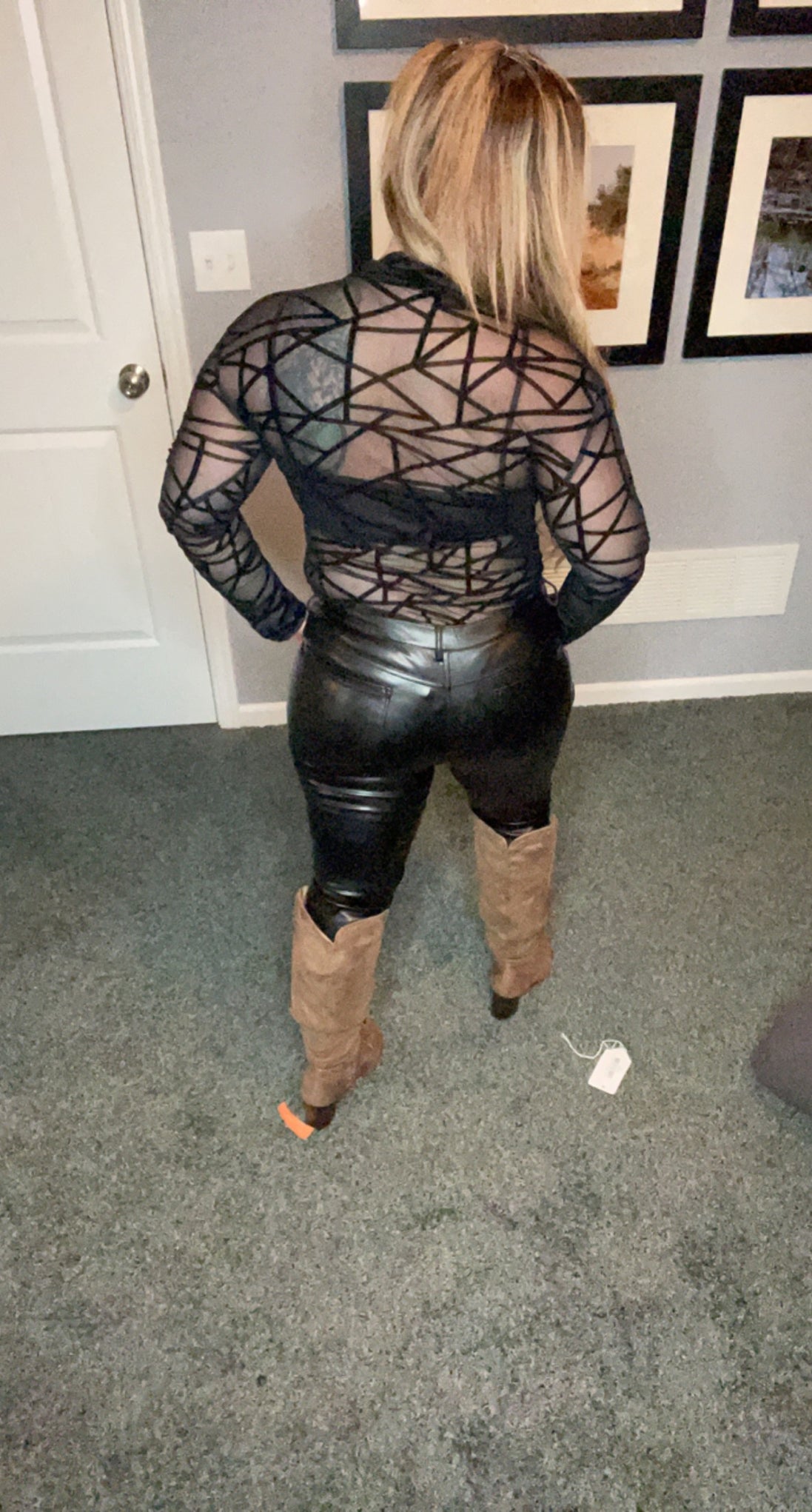 Geometrical Mesh Bodysuit