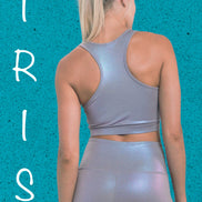 “All About That Bass” Pearlescent Holo Foil Razorback Sports Bra