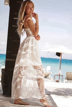 Load image into Gallery viewer, Lace Bralette Top Maxi Dress WHITE
