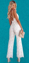 Load image into Gallery viewer, “Sexy Back” Lace Romper with Deep V-Neck
