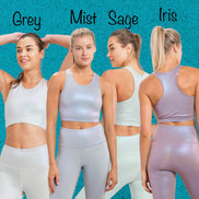 “All About That Bass” Pearlescent Holo Foil Razorback Sports Bra