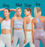 “All About That Bass” Pearlescent Holo Foil Razorback Sports Bra