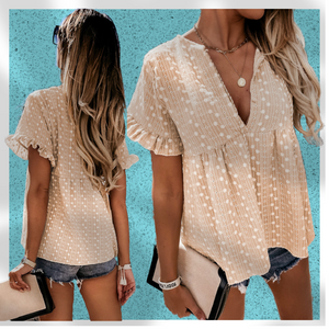 "One Sweet Day" Apricot Babydoll Top