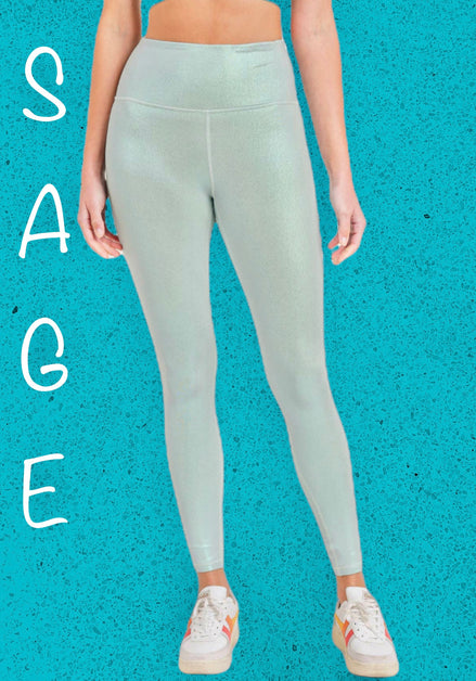 “All About That Bass” Pearlescent Holo Foil Leggings