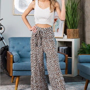 Wide Leg Animal Print Pants