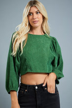 Load image into Gallery viewer, BALLOON LONG SLEEVE CROP TOP
