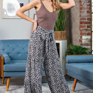 Wide Leg Animal Print Pants