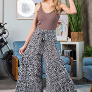 Wide Leg Animal Print Pants