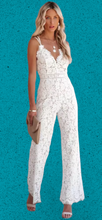 Load image into Gallery viewer, “Sexy Back” Lace Romper with Deep V-Neck
