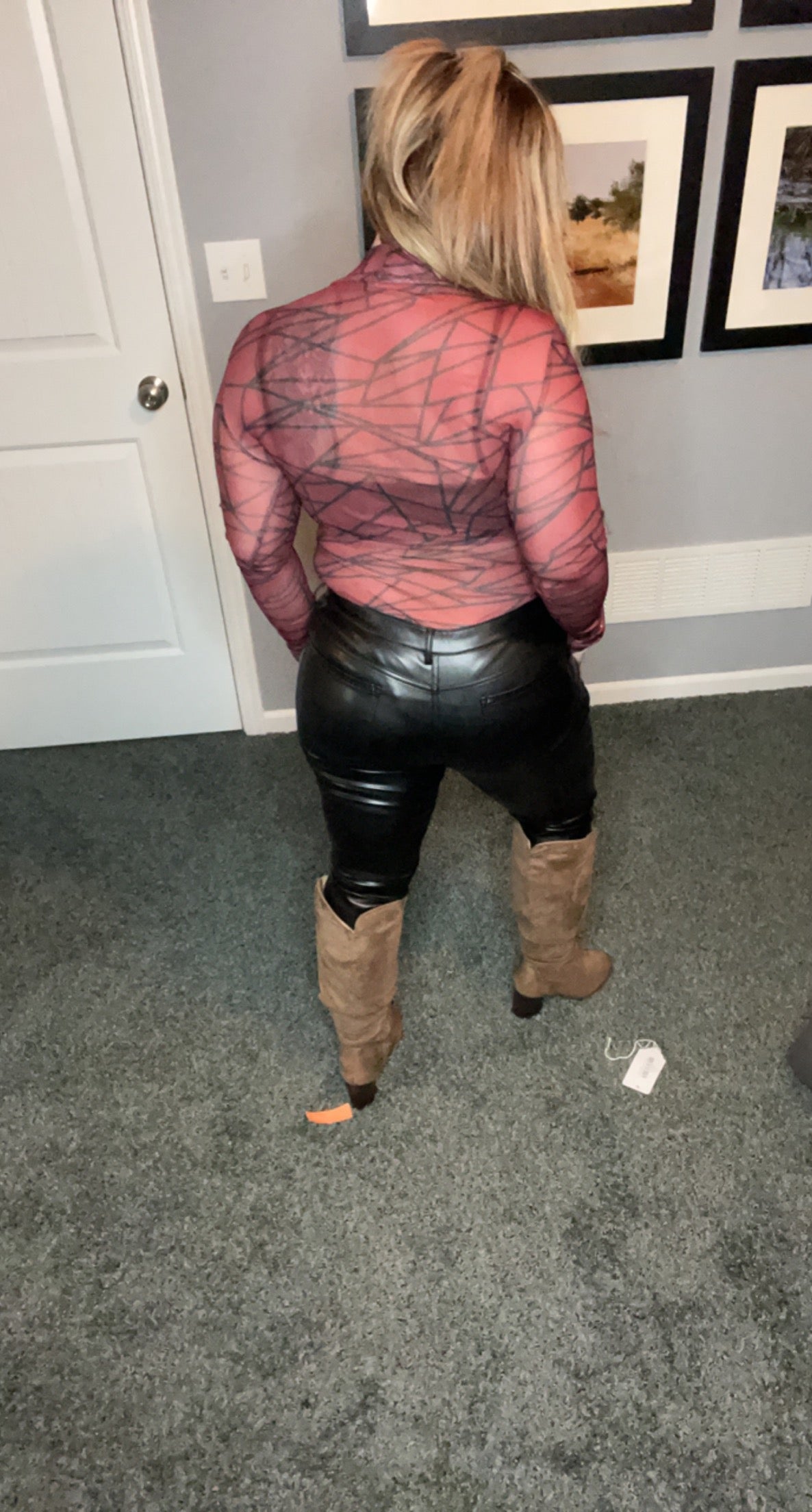 Geometrical Mesh Bodysuit